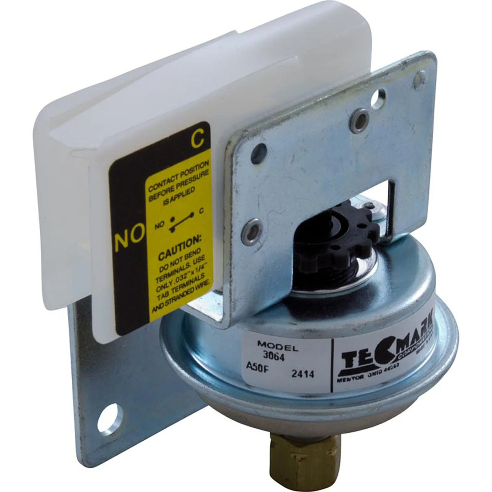 Pressure Switch 3064, 25A, Tecmark, 3/16"Comp, SPNO
