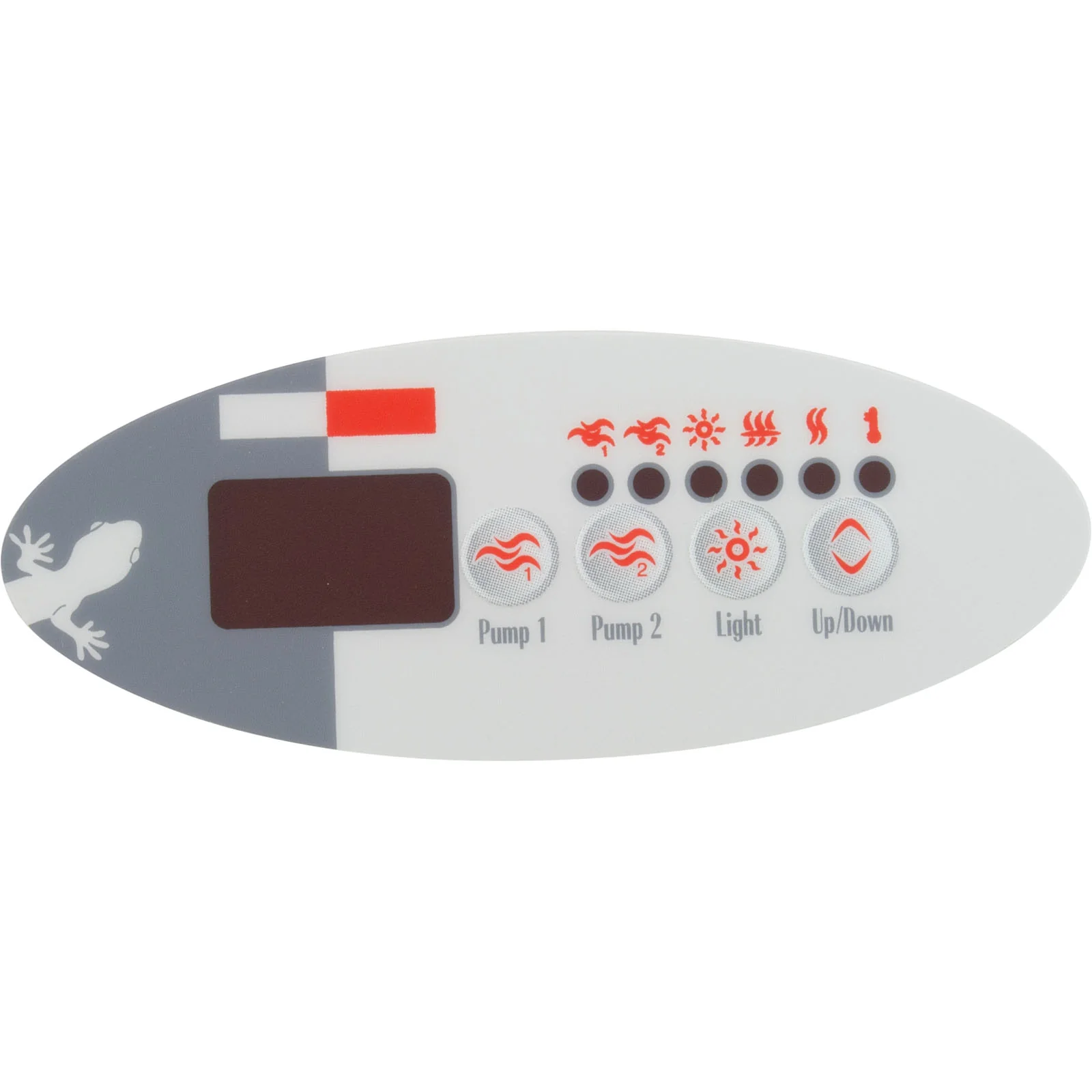 Overlay, Gecko TSC-9-GE2, 4 Button, P1, P2, Light — image 2