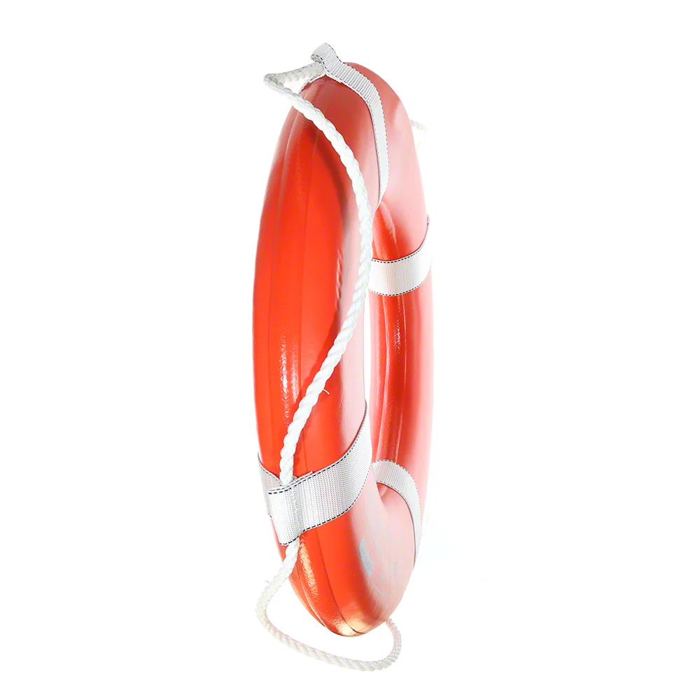 USCG Solid Foam 30 Inch Life Ring Buoy With Webbing - Orange — image 3