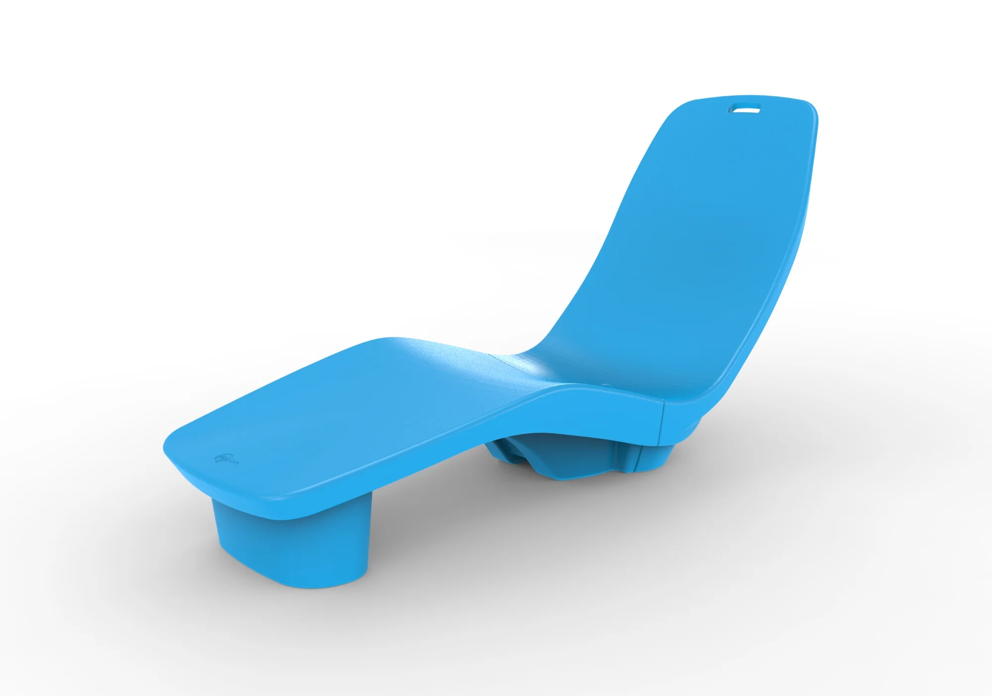 TenJam Laylo Lounger with 4" Risers - Light Blue