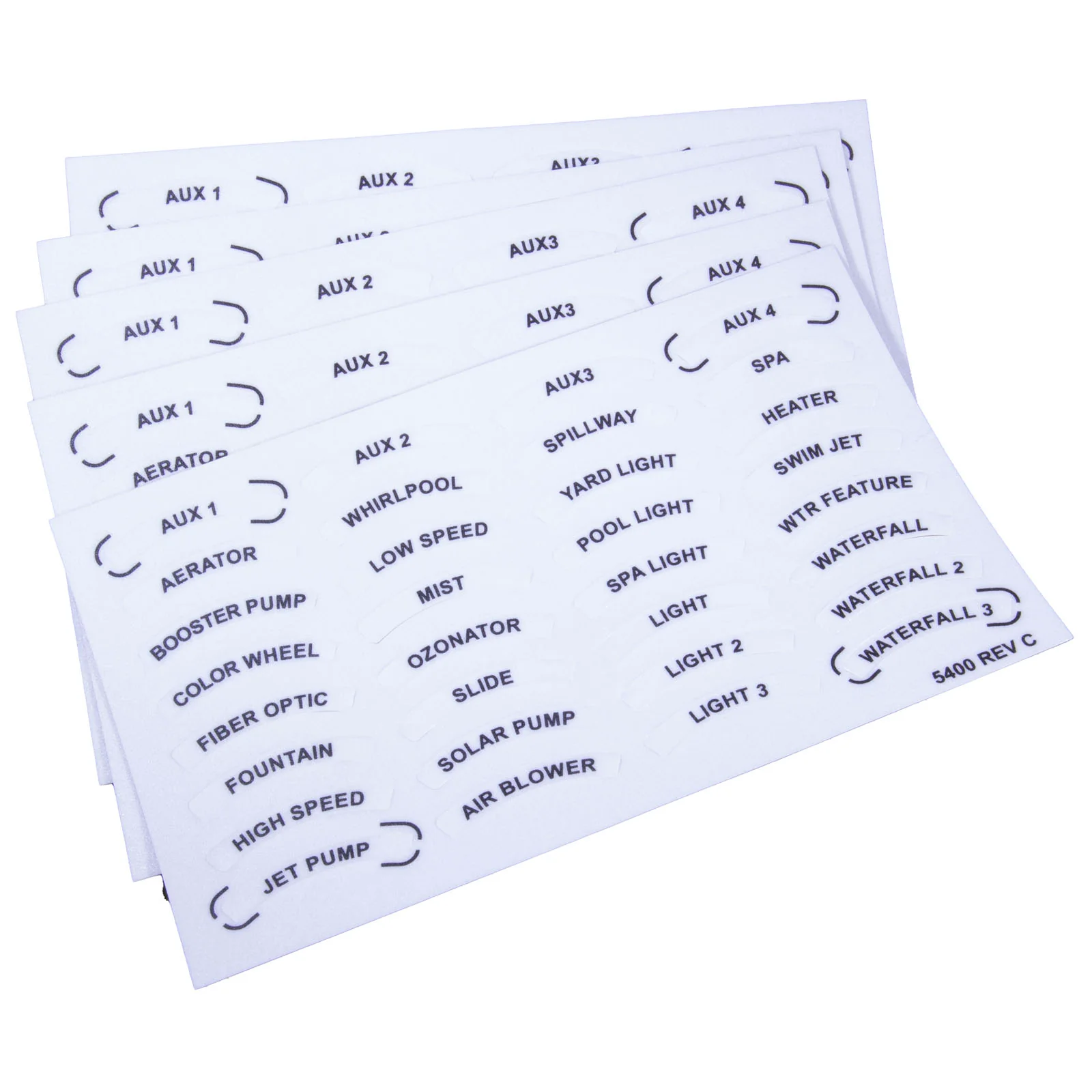 Decal Set, Zodiac, JPS, 4 Function Spa Side Remote — image 2