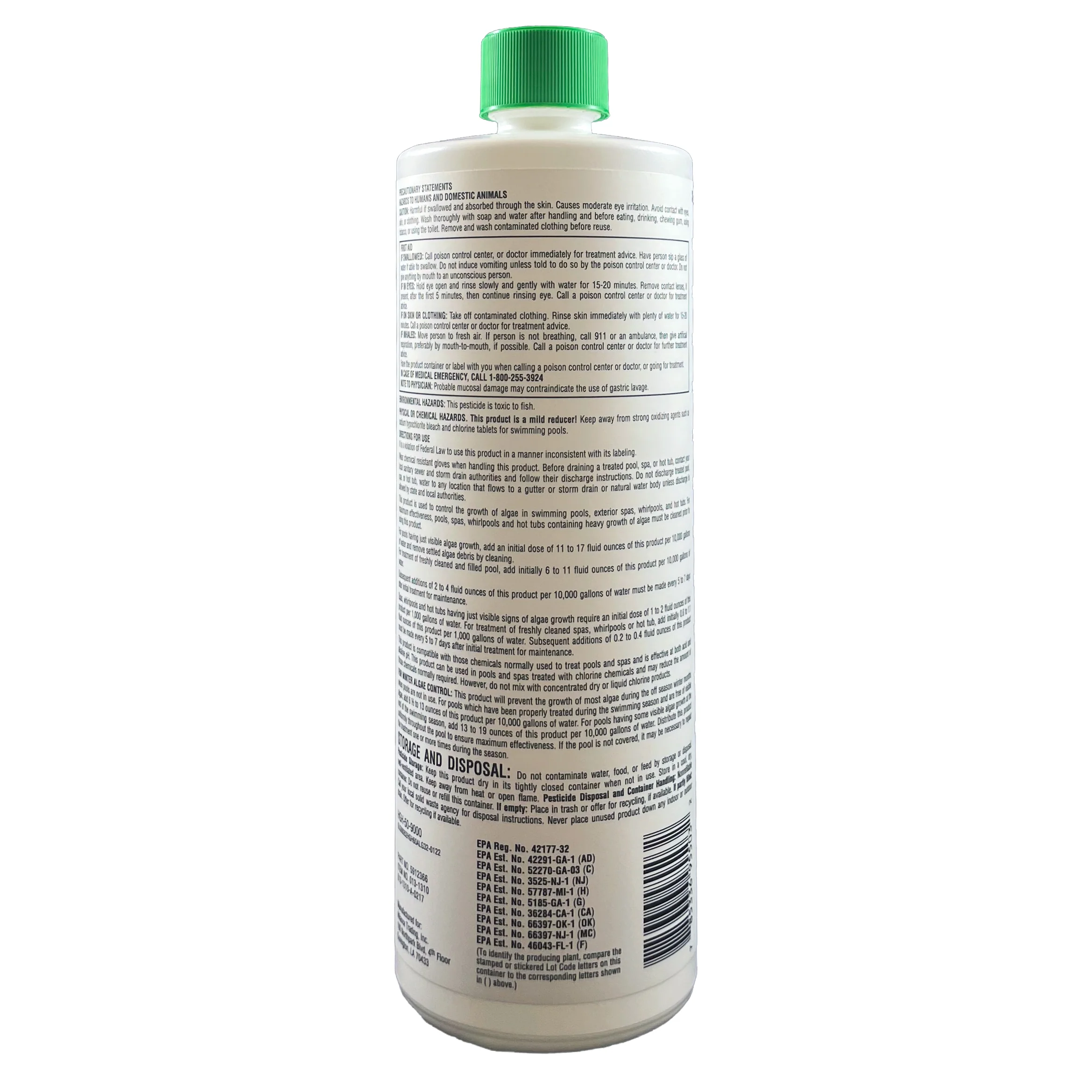 Pool Season 47245960 1qt 32oz Bottle Algae Control 60