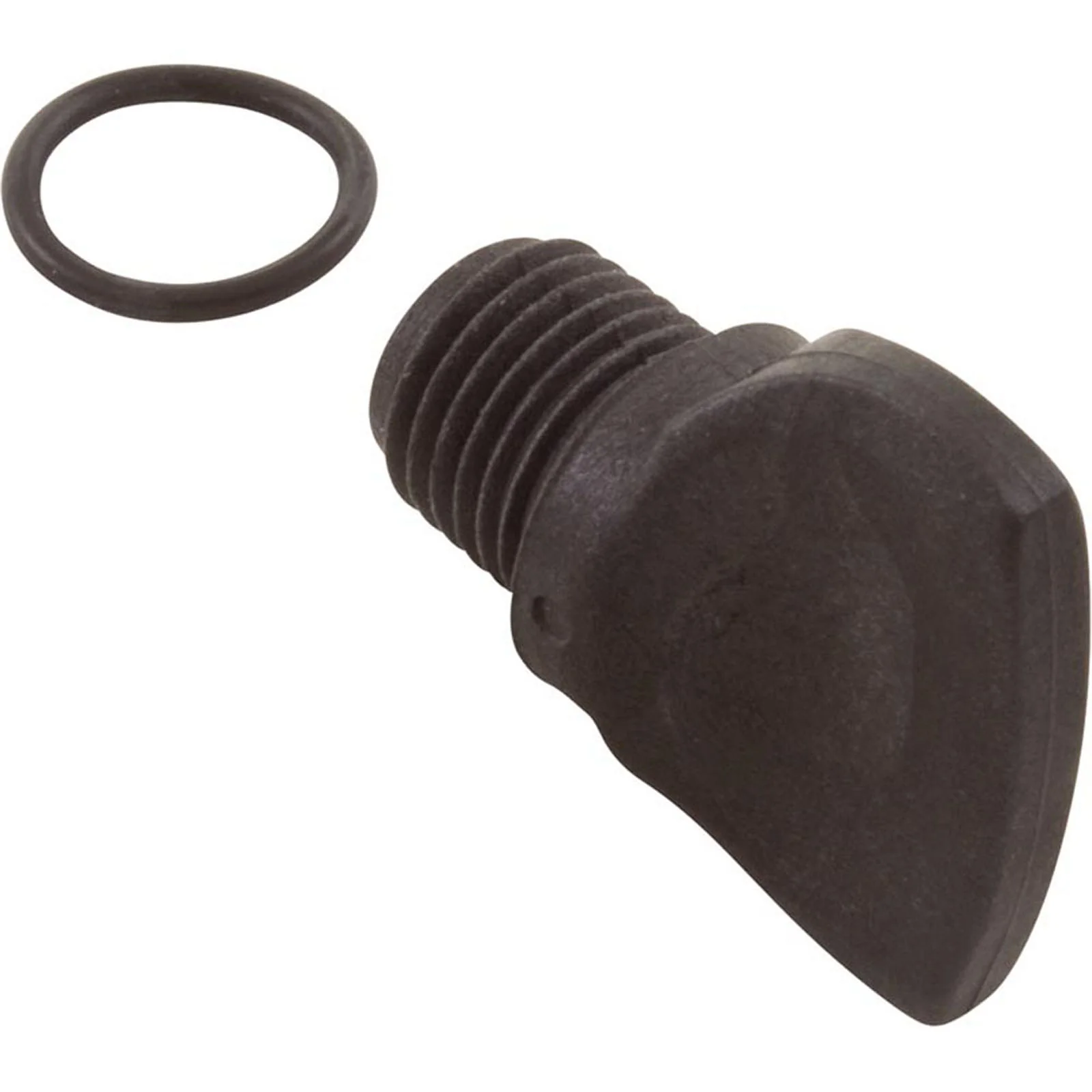 Drain Plug, Filters/Pumps, w/O-Ring, 1/4", Blk, Generic — image 2