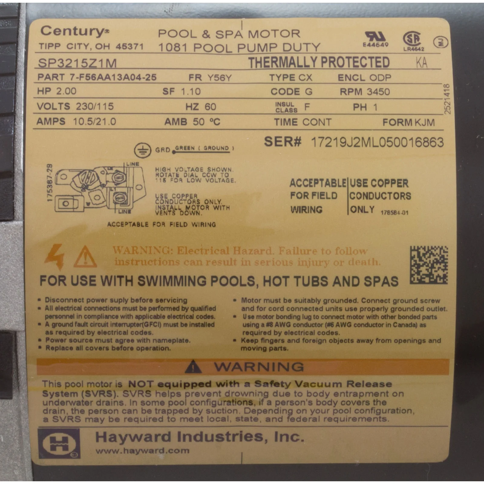 Power End-2Hp, Maxrate SPX3215X20Z1PE — image 3