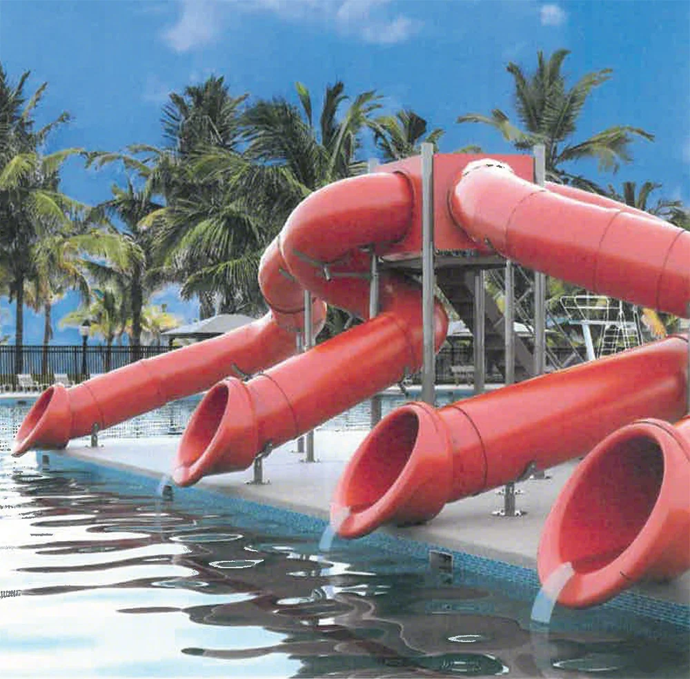 Quad Flume Half Hex Deck Waterslide With Supreme Turns — image 2