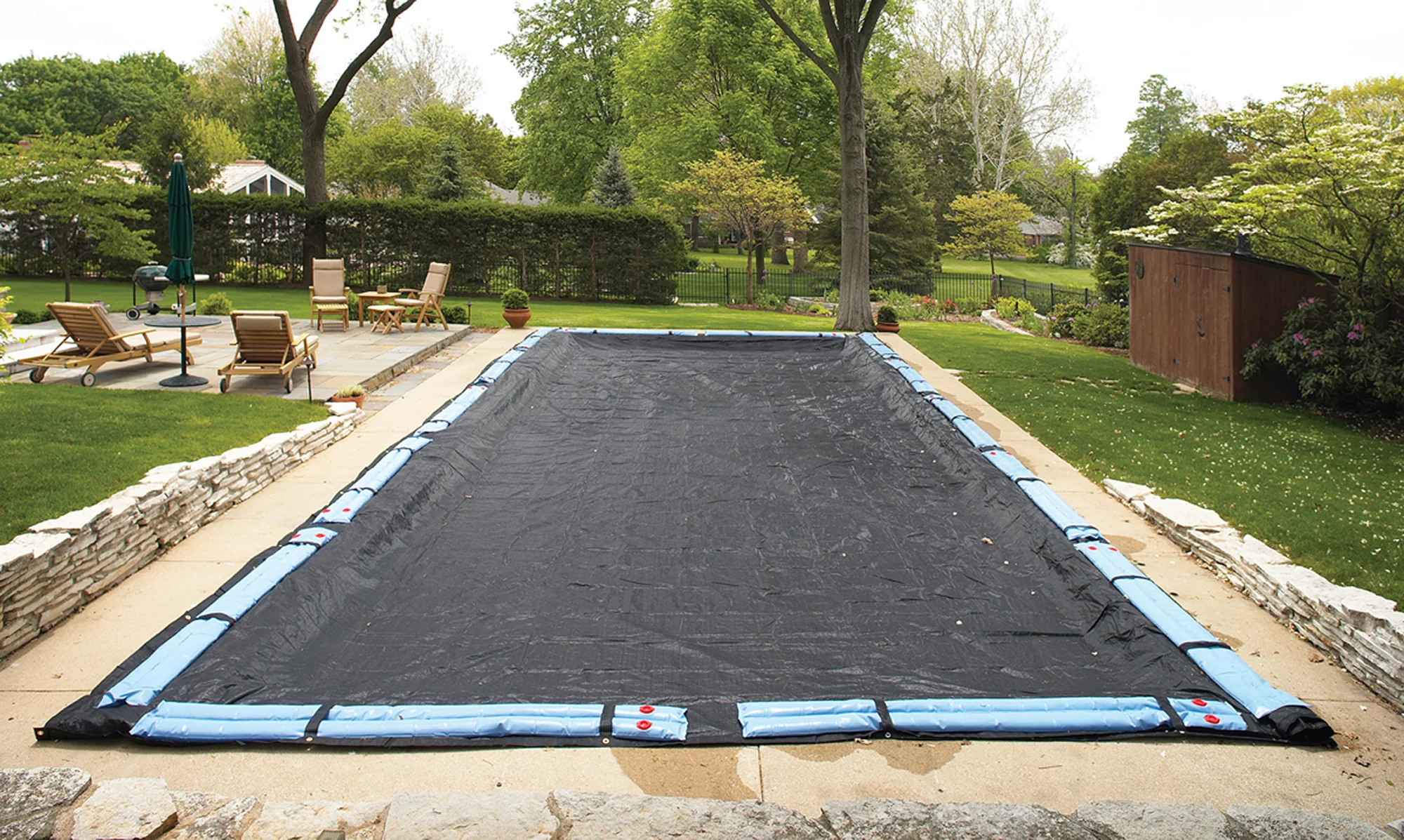 24 ft x 40 ft Rectangular Rugged Mesh In Ground Pool Winter Cover — image 3
