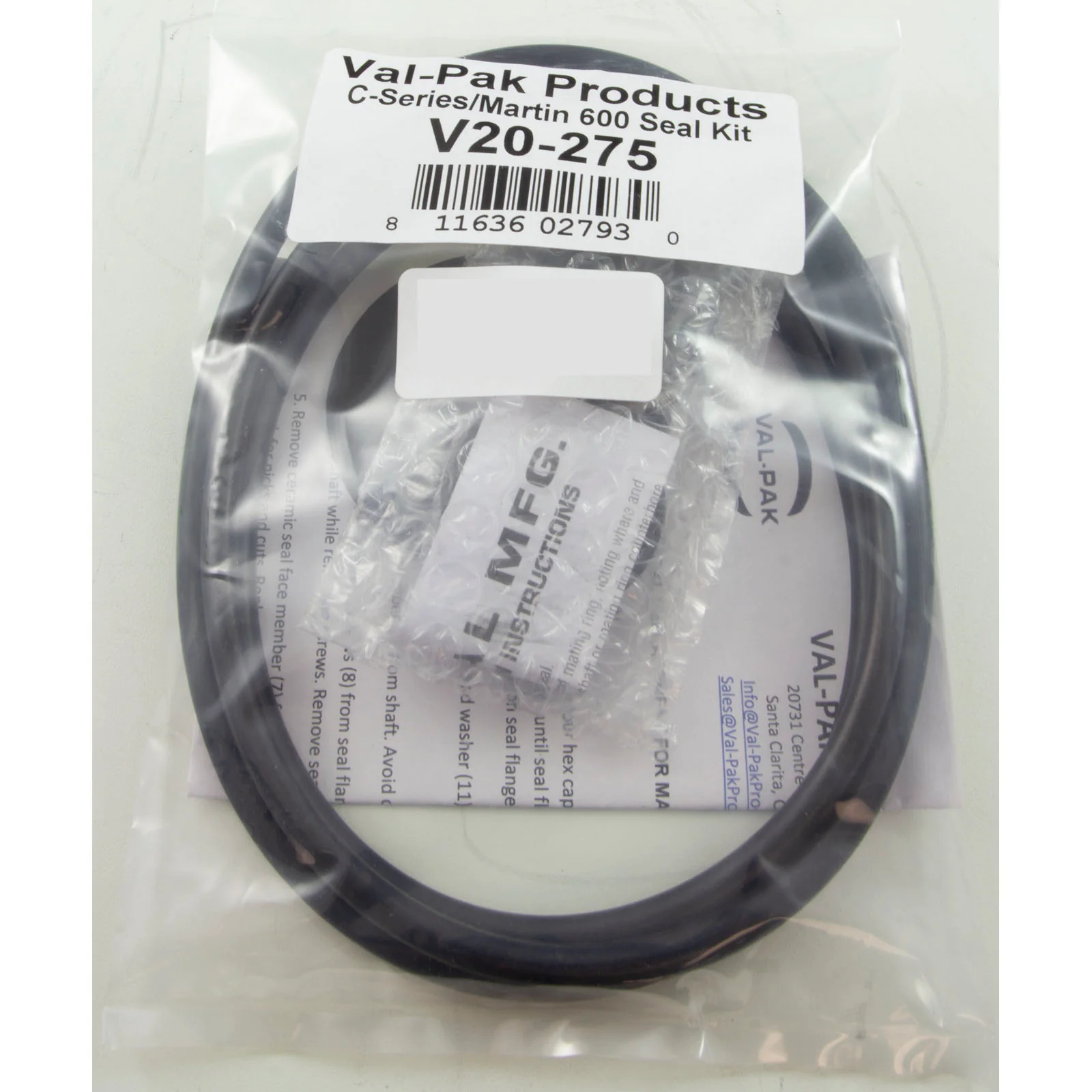 Seal Kit, Val-Pak Martin 600