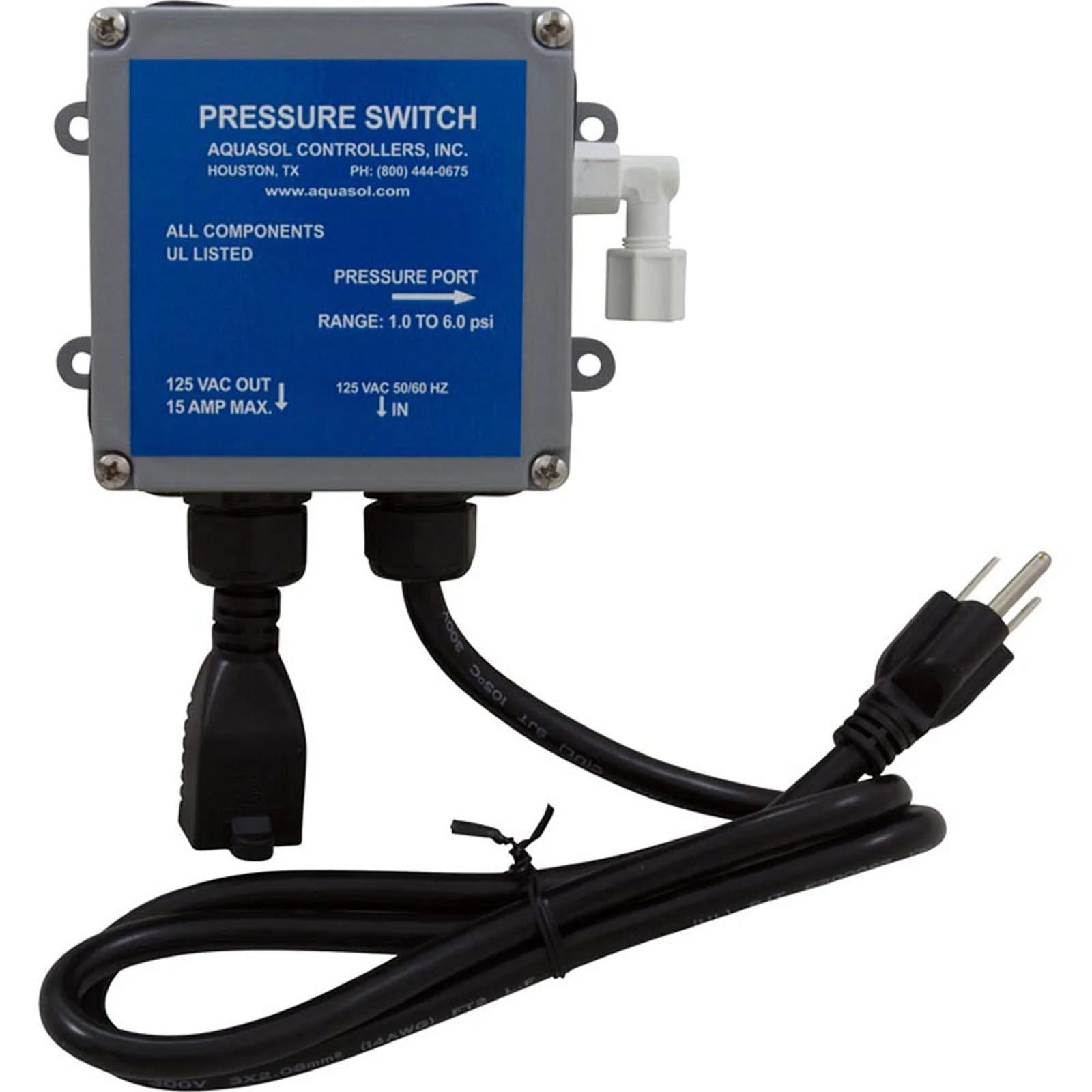 Safety Pressure Switch, Aquasol, 1-6 psi — image 3