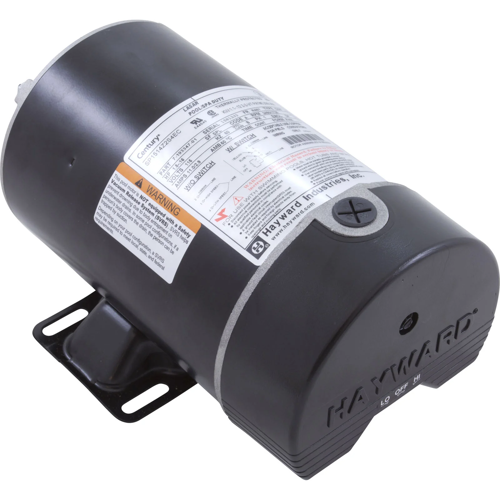 Motor, AO Smith, 1.5hp, 2-Spd, w/Switch, Matrix