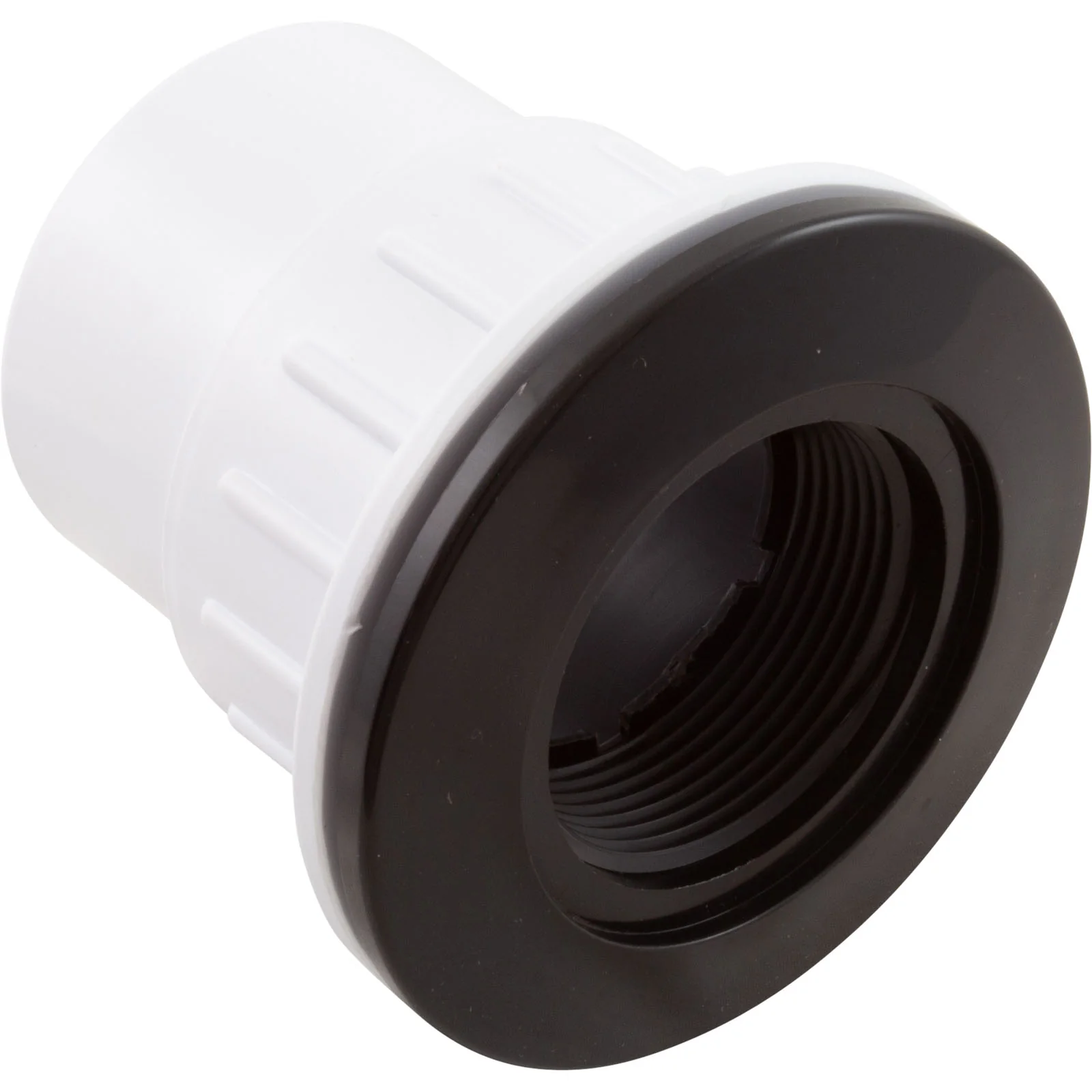 Fiberglass Pool Wallfitting, W/Nut, Black, No Gasket
