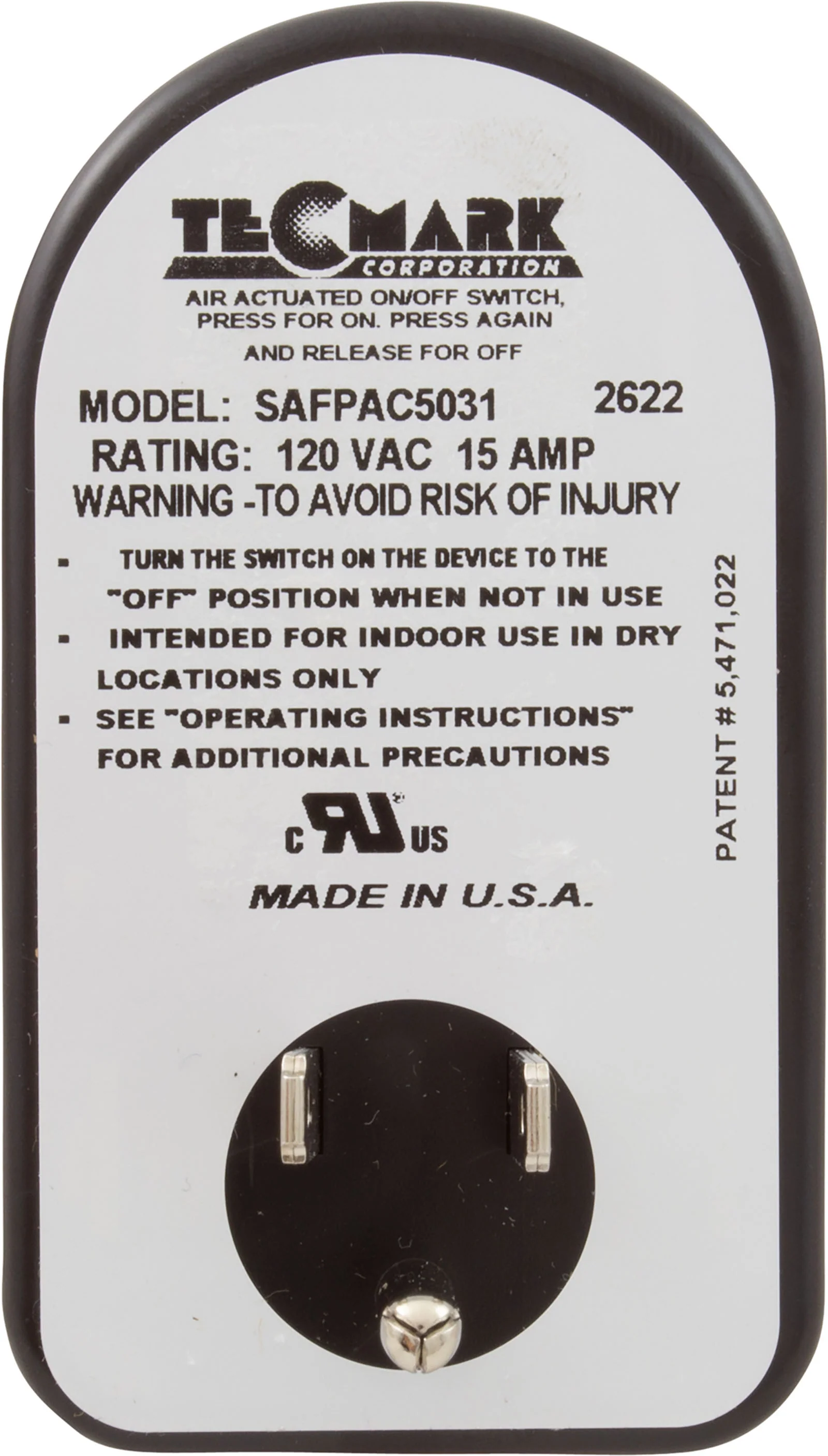 On/Off Switch, Tecmark, 15A, 115v, Wall Mount — image 3