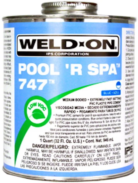 Weld-On Pool R' Spa 747 PVC Cement - Quart — image 2