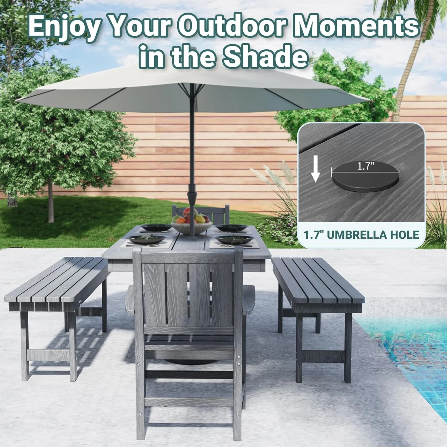 Corex HDPE Outdoor Dining Set, 5-Piece — image 2