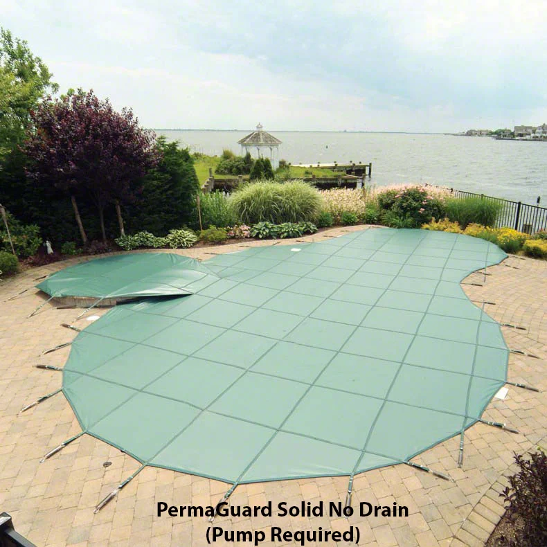 PermaGuard Solid Vinyl Rectangular Safety Pool Cover 20 x 40 Feet With Drain — image 2