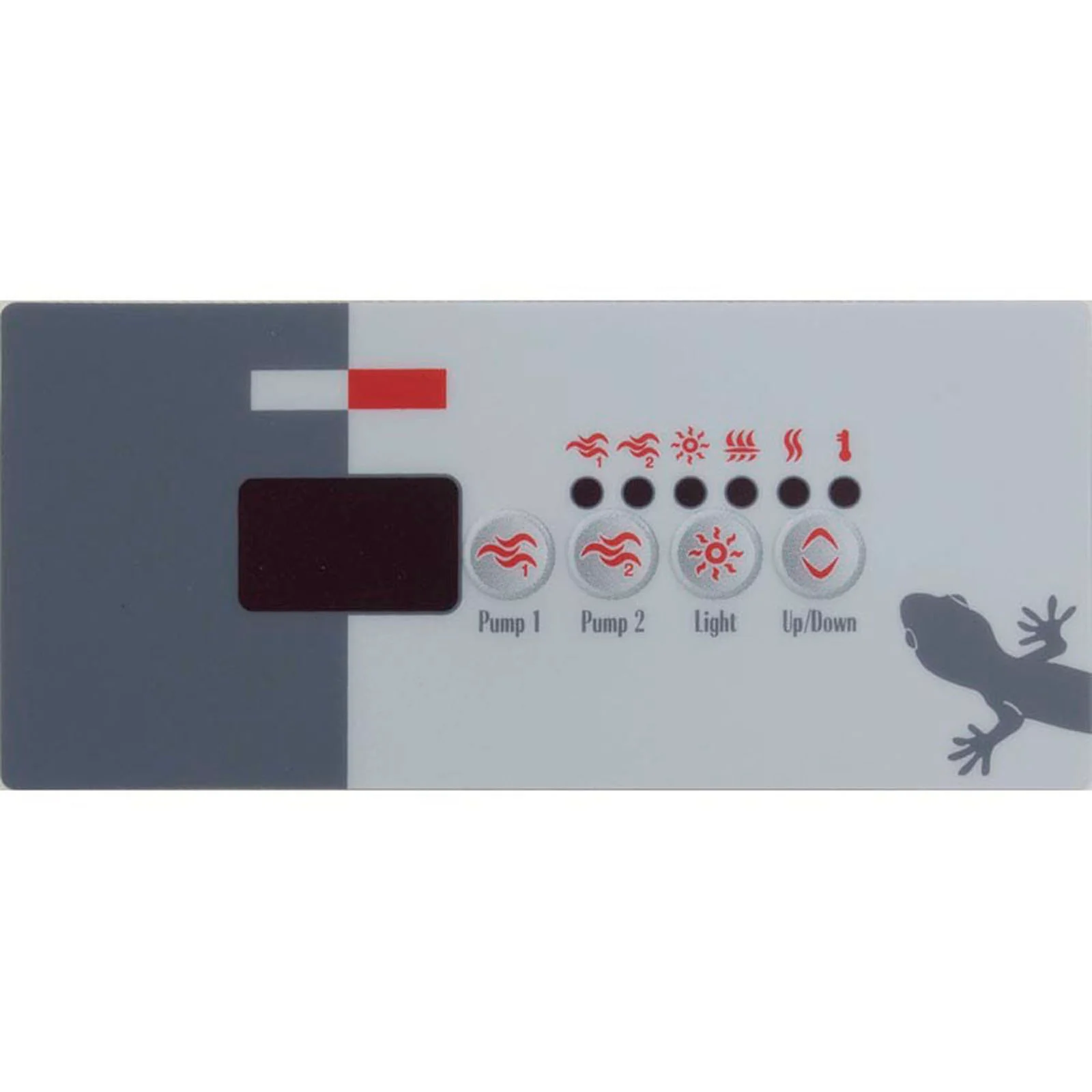Overlay, Gecko TSC-18-GE2, 4 Button, P1, P2, Light