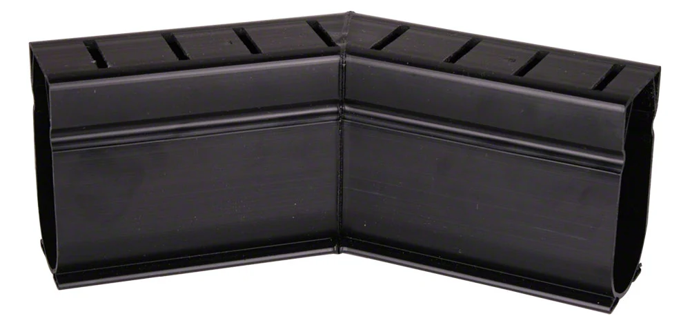 Deck Drain 45 Degree Angle Fitting 1.6 Inch Width - Black