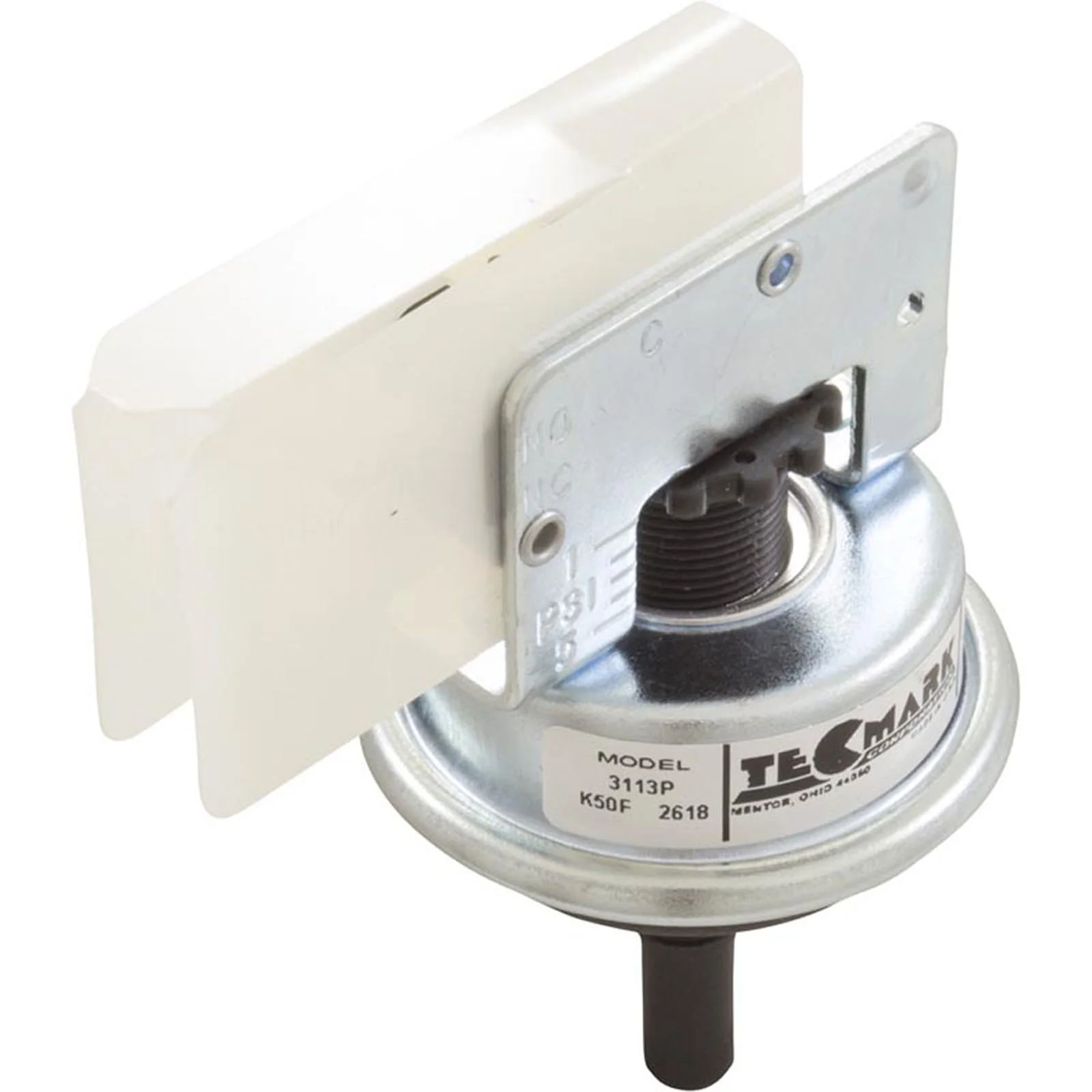 Pressure Switch, Tecmark, SPNO, 1/8"mpt, 25 Amp, Plastic — image 2