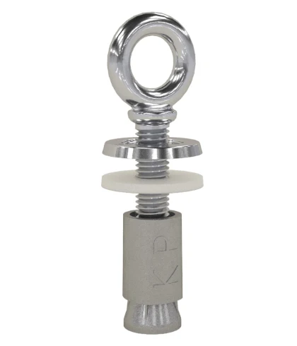 Eyebolt 1/2 Inch With Lag Shield - Chrome Plated Bronze — image 3