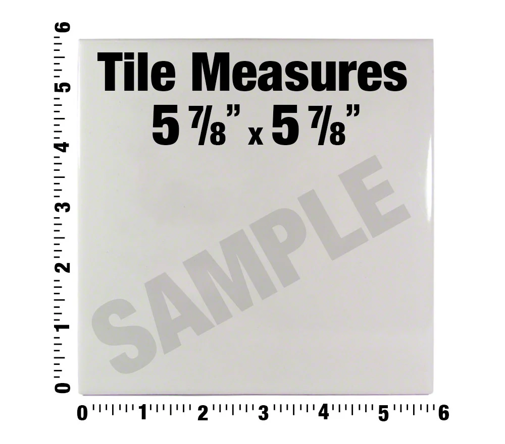 BENCH BELOW Message Ceramic Smooth 6 Inch x 6 Inch Tile Depth Marker — image 2