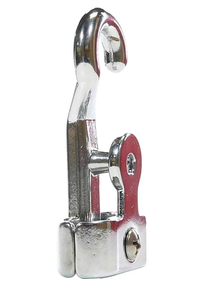 Loop Type Rope Hook for 3/4 Inch Rope - Chrome Plated Brass — image 2