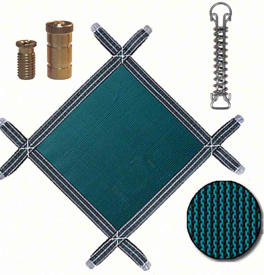 MeycoLite Mesh Rectangular Safety Pool Cover 16 x 36 Feet